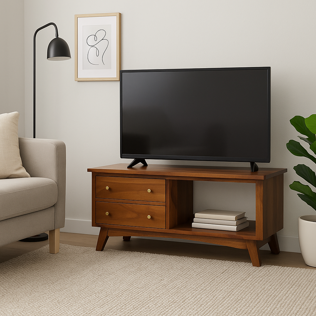 Szafka RTV NOVA – jak połączyć styl kolonialny z nowoczesnym designem w Twoim salonie?