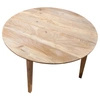 Stół drewniany okrągły z mango 120 cm – natural