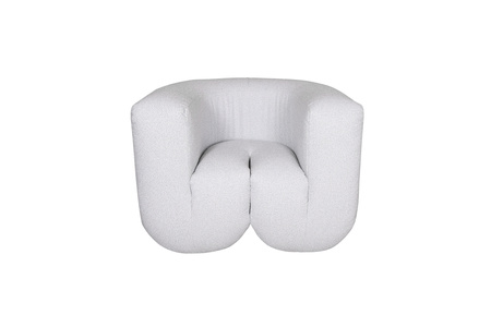 Fotel tapicerowany do salonu- biały- Nua