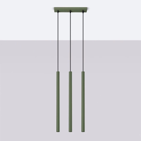 Lampa wisząca PASTELO 3 zielona oliwka