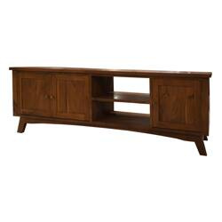 Drewniana szafka RTV 180 cm z litego drewna akacji – kolor WALNUT