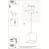 Lampa wisząca QUAD 1 biały