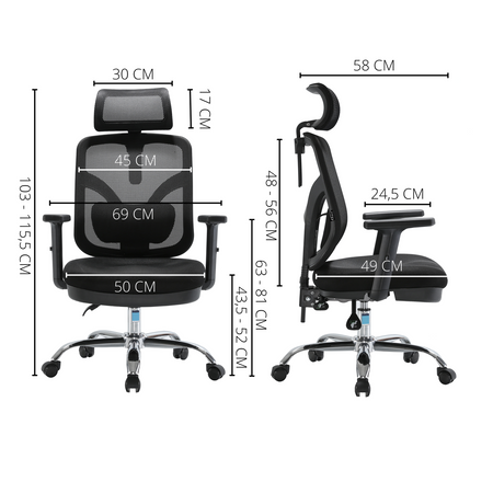 Fotel ANGEL ergo- obrotowy jOkasta Niebieski