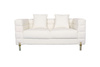 Elegancka dwuosobowa biała sofa-metalowe nogi- Nua
