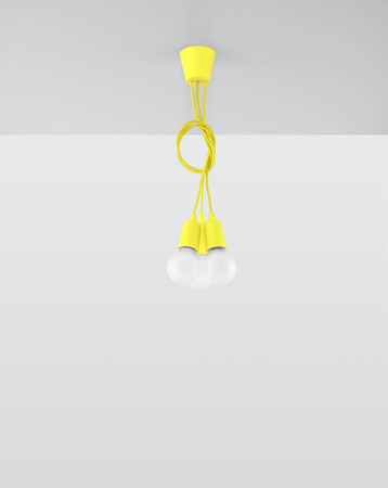 Lampa wisząca DIEGO 3 żółta