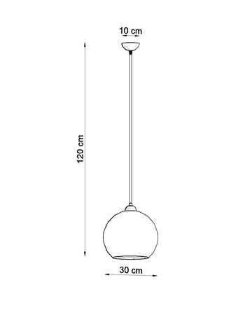 Lampa wisząca BALL grafit