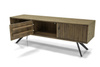 Komoda RTV drewniana 160 cm z lamelami modern vintage