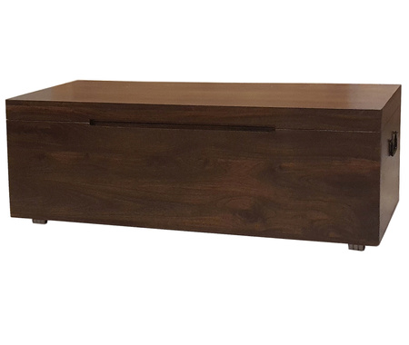 Kufer drewniany z mango w kolorze ciepłego brązu  100 cm