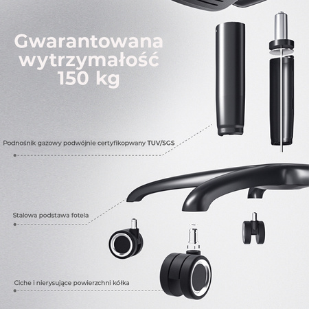 Fotel ergonomiczny gamingowy Angel Furia Black