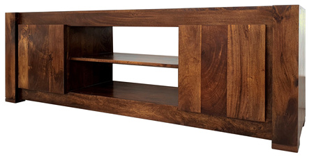 Prosta komoda RTV z litego drewna mango 180 cm-ciepły brąz