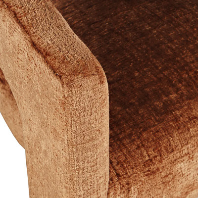 Elegancki hoker tapicerowany- krzesło barowe - cynamonowy- Leith