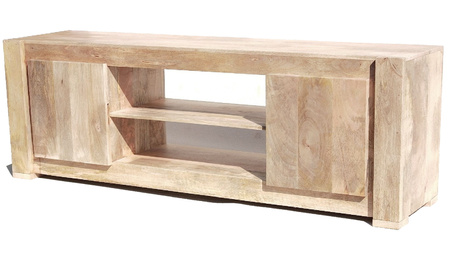 Drewniana komoda RTV 180 cm z litego drewna mango -natural