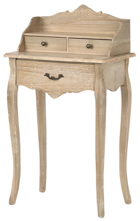 Sekretarzyk prowansalski – konsola rustykalna z rzeźbieniami i przetarciami