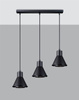 Lampa wisząca TAZILA 3 czarna [ES111]