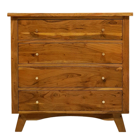 Drewniana komoda 90 cm z szufladami- Jasny Orzech