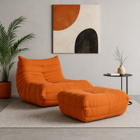 Fotel wypoczynkowy-pomarańczowy- Nua