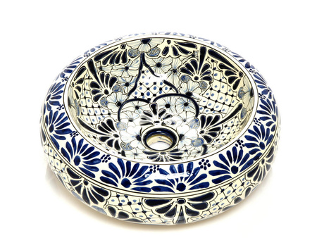 Meksykańska umywalka ceramiczna do łazienki - obła