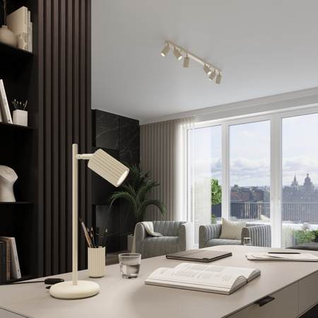 Lampa biurkowa KARBON beżowa