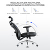 Krzesło biurowe ANGEL ergonomiczne z podnóżkiem i obrotową podstawą