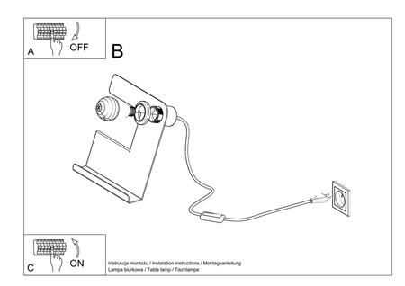 Lampa biurkowa INCLINE czarna