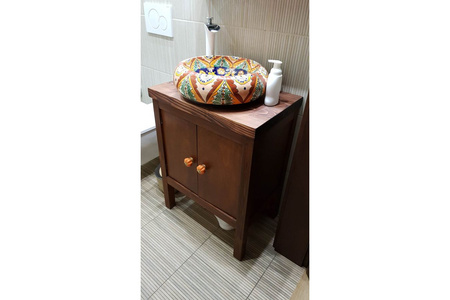 Meksykańska umywalka ceramiczna rećznie malowana - obła