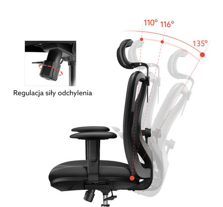 Fotel biurowy ANGEL ergonomiczny obrotowy- eurOpa