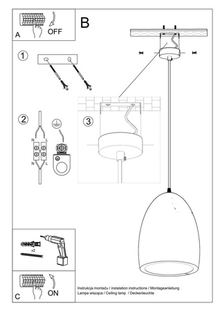 Lampa wisząca ceramiczna BUKANO