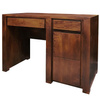 Nowoczesne biurko gabinetowe z mango 120 cm – ciepły brąz