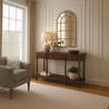 Avola antique Mahogany - długa stylowa konsola z szufladami i półką 