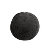 Poduszka dekoracyjna z czarnego weluru – kulista forma