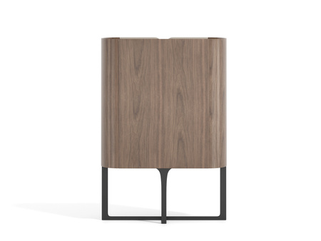 Komoda z orzecha włoskiego i kaszmiru z dwiema szafkami