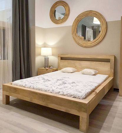 Łóżko drewniane z mango 160x200 cm - VERA