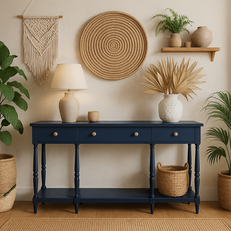Konsola NAVY – granatowa konsola z szufladami