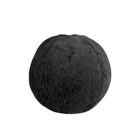Poduszka dekoracyjna z czarnego weluru – kulista forma
