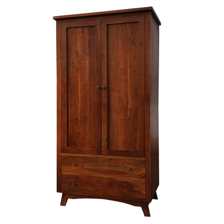 Szafa kolonialna drewniana 100 cm z szufladami - kolor Walnut