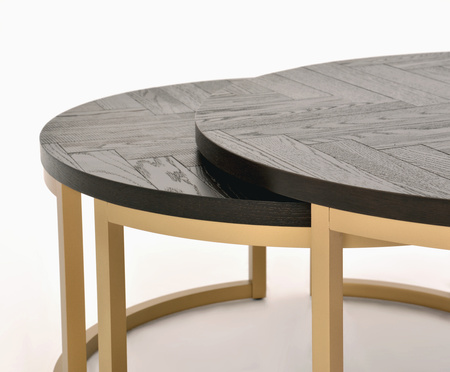 Zestaw okrągłych stolików kawowych 2 sztuki