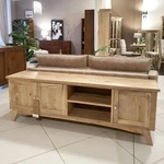 Drewniana komoda RTV 180 cm z mango w naturalnym kolorze