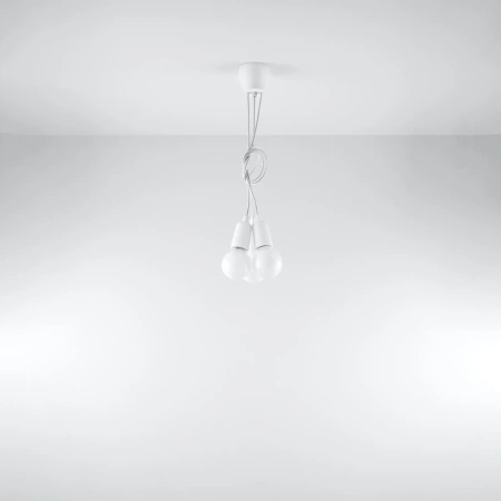 Lampa wisząca DIEGO 3 biała