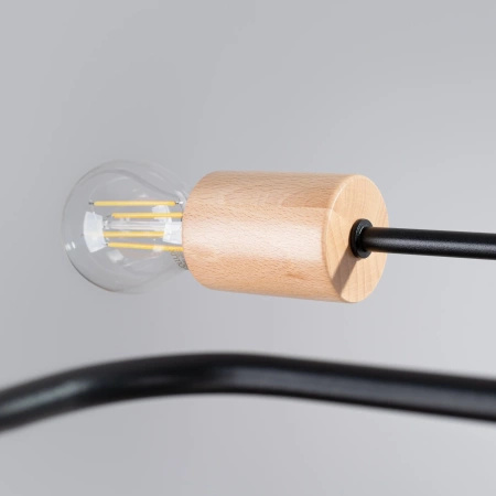 Żyrandol TIMBO 6 czarny – loftowy