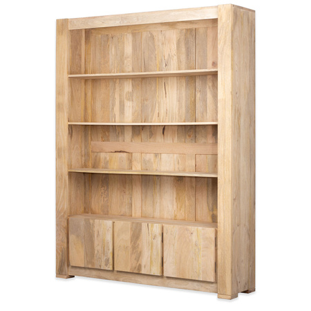 Regał drewniany 150 cm VERA LIGHT z litego drewna mango 