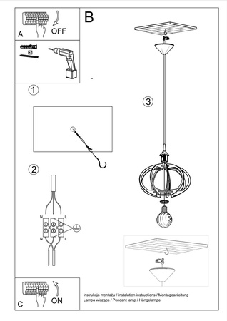 Lampa wisząca MANDELINO naturalne drewno
