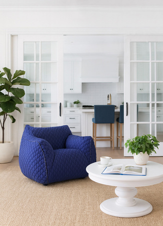 Fotel wypoczynkowy chabrowy- Nua