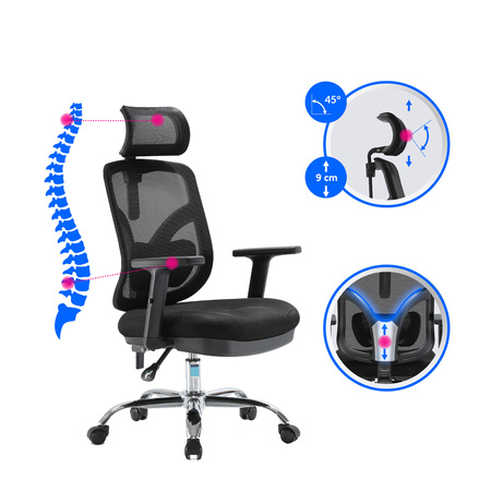 Fotel ergonomiczny ANGEL obrotowy jOkasta Czerwona