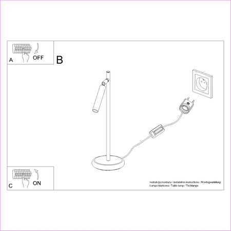 Lampa biurkowa PASTELO czarna
