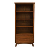 Regał drewniany z szufladami z litego drewna akacji – kolor Walnut
