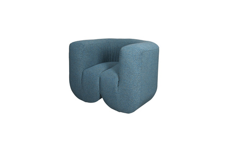 Fotel tapicerowany do salonu- niebieski melanż- Nua