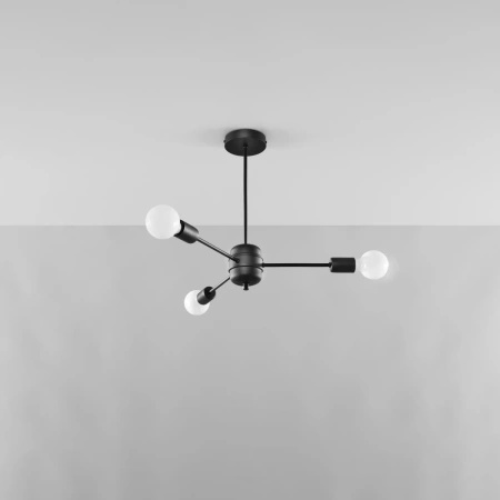 Żyrandol LANGO 3 czarny