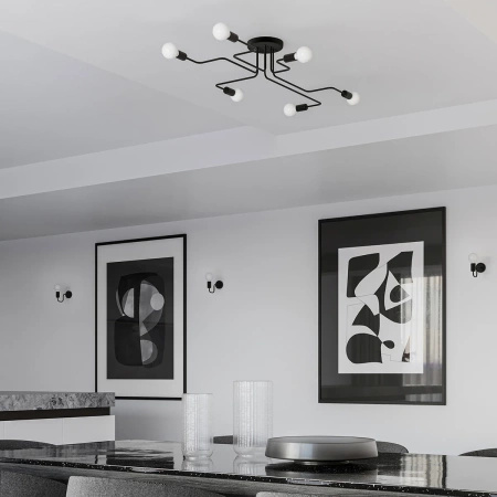 Żyrandol VECTOR 8 czarny