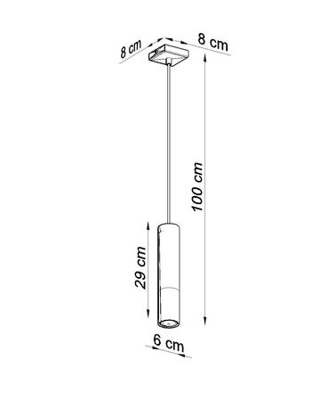 Lampa wisząca LOOPEZ 1 czarny/chrom