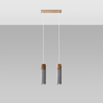 Lampa wisząca ZANE 2 szara